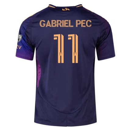 Gabriel Pec LA Galaxy 2025 Authentic Away Jersey by Adidas