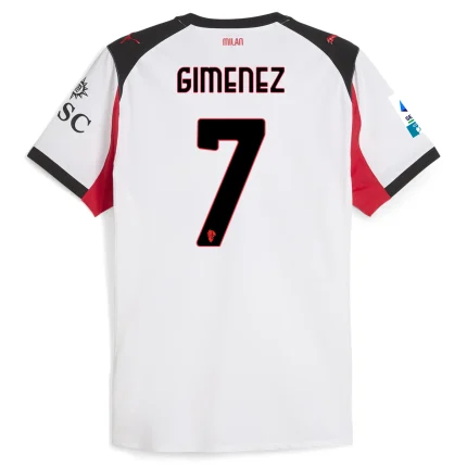 Santiago Giménez AC Milan 2025/2026 Authentic Away Jersey by PUMA