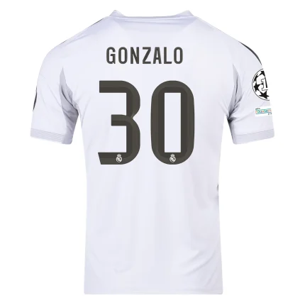 Gonzalo García Real Madrid 2025/2026 Home Jersey by Adidas