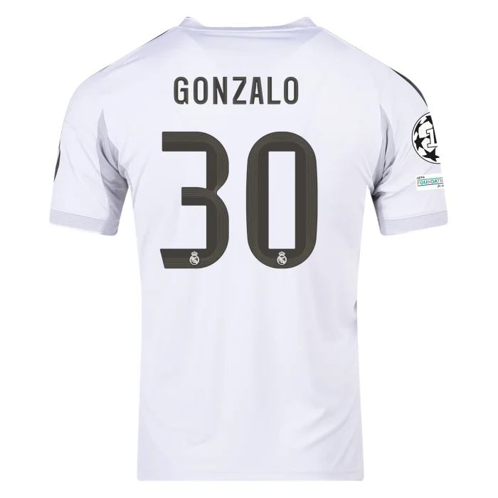 Gonzalo García Real Madrid 2025/2026 Home Jersey by Adidas - Image 1