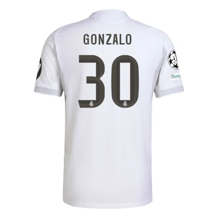 Gonzalo García Real Madrid 2025/2026 Authentic Home Jersey by Adidas