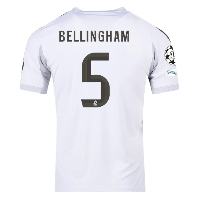 Jude Bellingham Real Madrid 2025/2026 Home Jersey by Adidas - Image 1