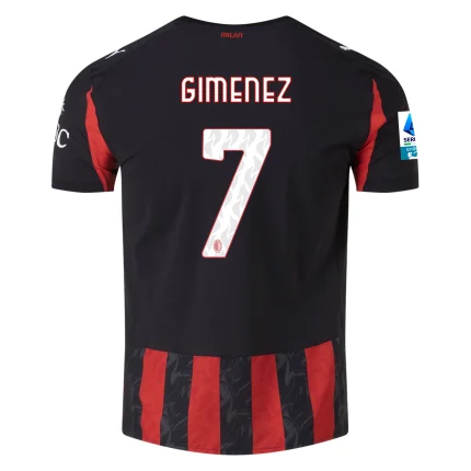 Santiago Giménez AC Milan 2025/2026 Authentic Home Jersey by PUMA