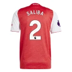 William Saliba Arsenal 2025/2026 Authentic Home Jersey by Adidas
