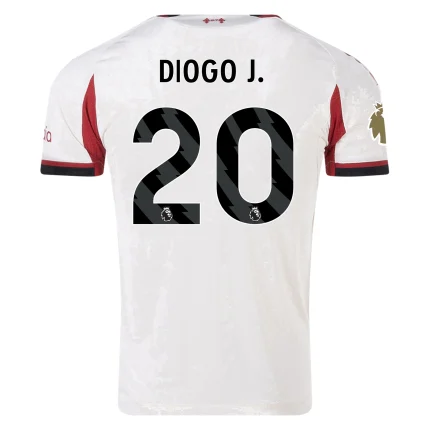 Diogo Jota Liverpool 2025/2026 Authentic Away Jersey by Adidas
