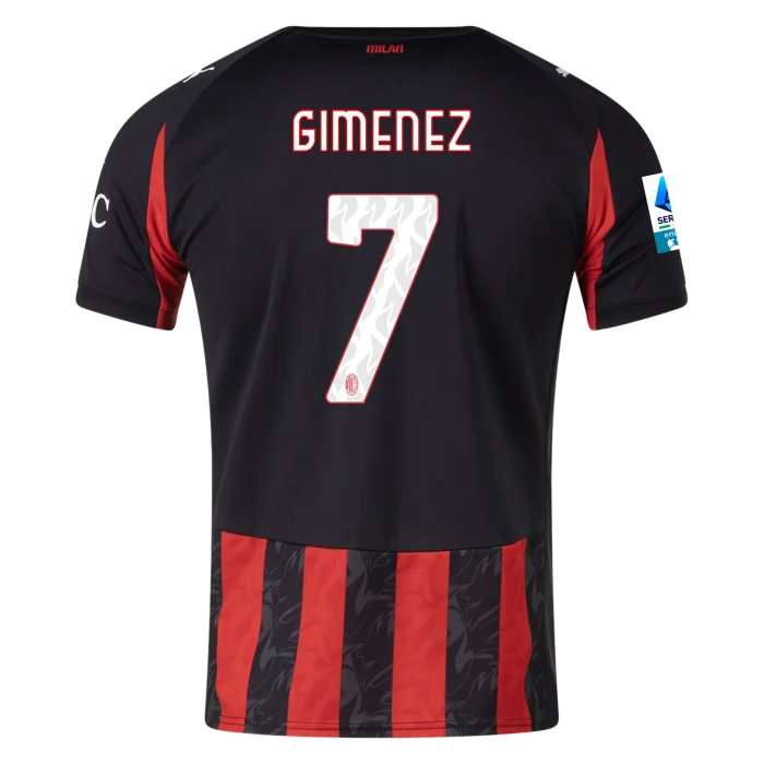 Santiago Giménez AC Milan 2025/2026 Home Jersey by PUMA - Image 1