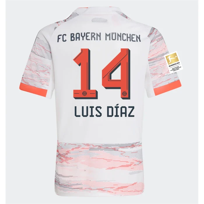 Luis Díaz Bayern Munich 2025/2026 Away Jersey by Adidas - Image 1