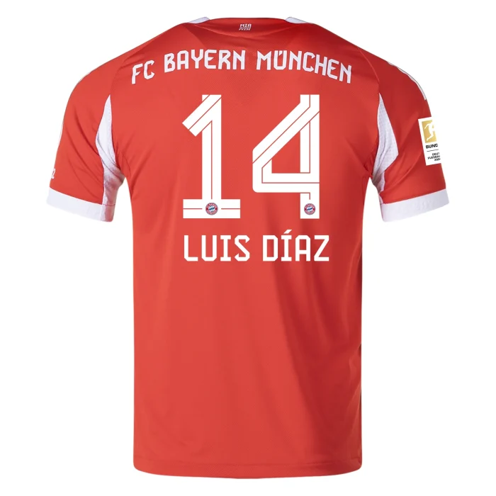 Luis Díaz Bayern Munich 2025/2026 Authentic Home Jersey by Adidas - Image 1