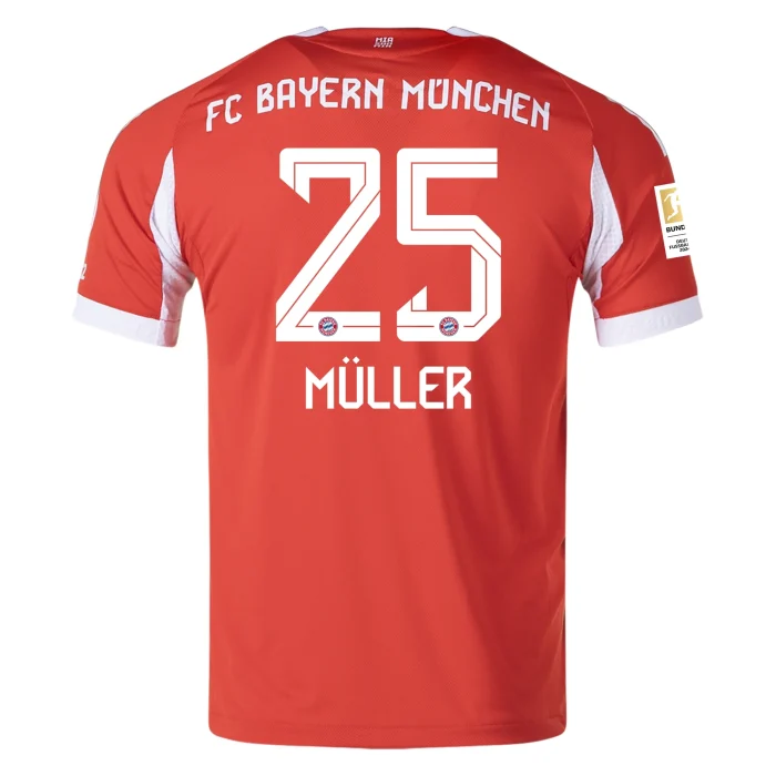 Thomas Müller Bayern Munich 2025/2026 Authentic Home Jersey by Adidas - Image 1