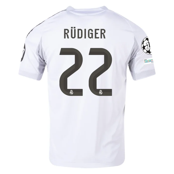 Antonio Rüdiger Real Madrid 2025/2026 Authentic Home Jersey by Adidas - Image 1