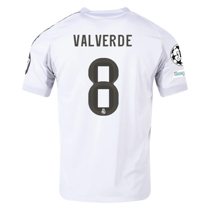 Federico Valverde Real Madrid 2025/2026 Authentic Home Jersey by Adidas - Image 1