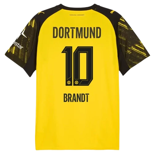 BrandtBorussiaDortmundHome Julian Brandt Borussia Dortmund 2025/26 Home Jersey by Puma - Image 1
