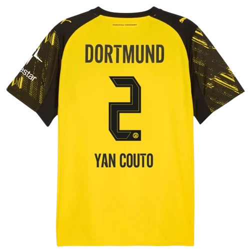 CoutoBorussiaDortmundHome Yan Couto Borussia Dortmund 2025/26 Home Jersey by Puma - Image 1