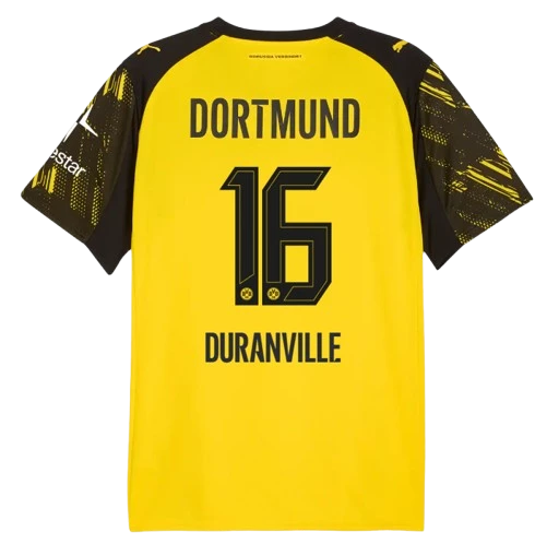 DuranvilleBorussiaDortmundHome Julien Duranville Borussia Dortmund 2025/26 Home Jersey by Puma - Image 1