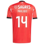 Vangelis Pavlidis Benfica 2025/26 Home Jersey by Adidas