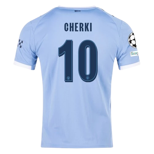 RayanCherkiManCityHomeJersey Rayan Cherki Manchester City 2025/26 UCL Home Jersey by Puma - Image 1