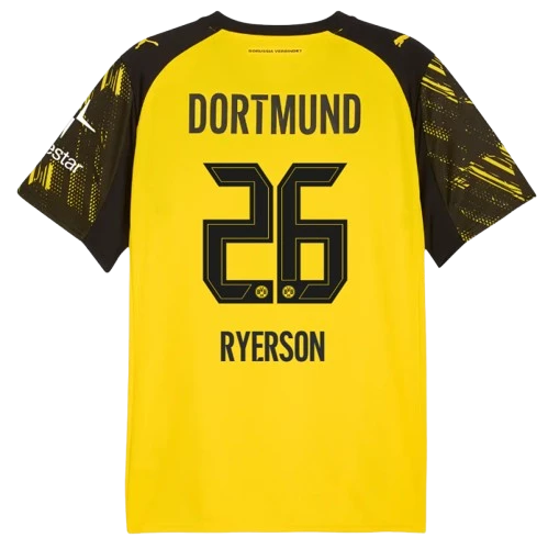 RyersonBorussiaDortmundHome Julian Ryerson Borussia Dortmund 2025/26 Home Jersey by Puma - Image 1