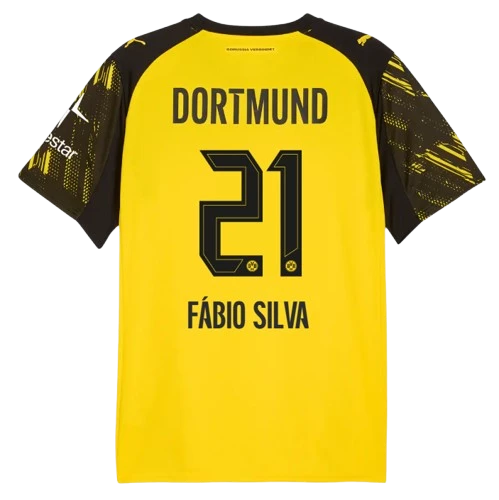 SilvaBorussiaDortmundHome Fábio Silva Borussia Dortmund 2025/26 Home Jersey by Puma - Image 1