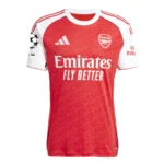 Front view of Arsenal 2025/2026 UCL Home Jersey by adidas – official Champions League football shirt available at JerseyBox.