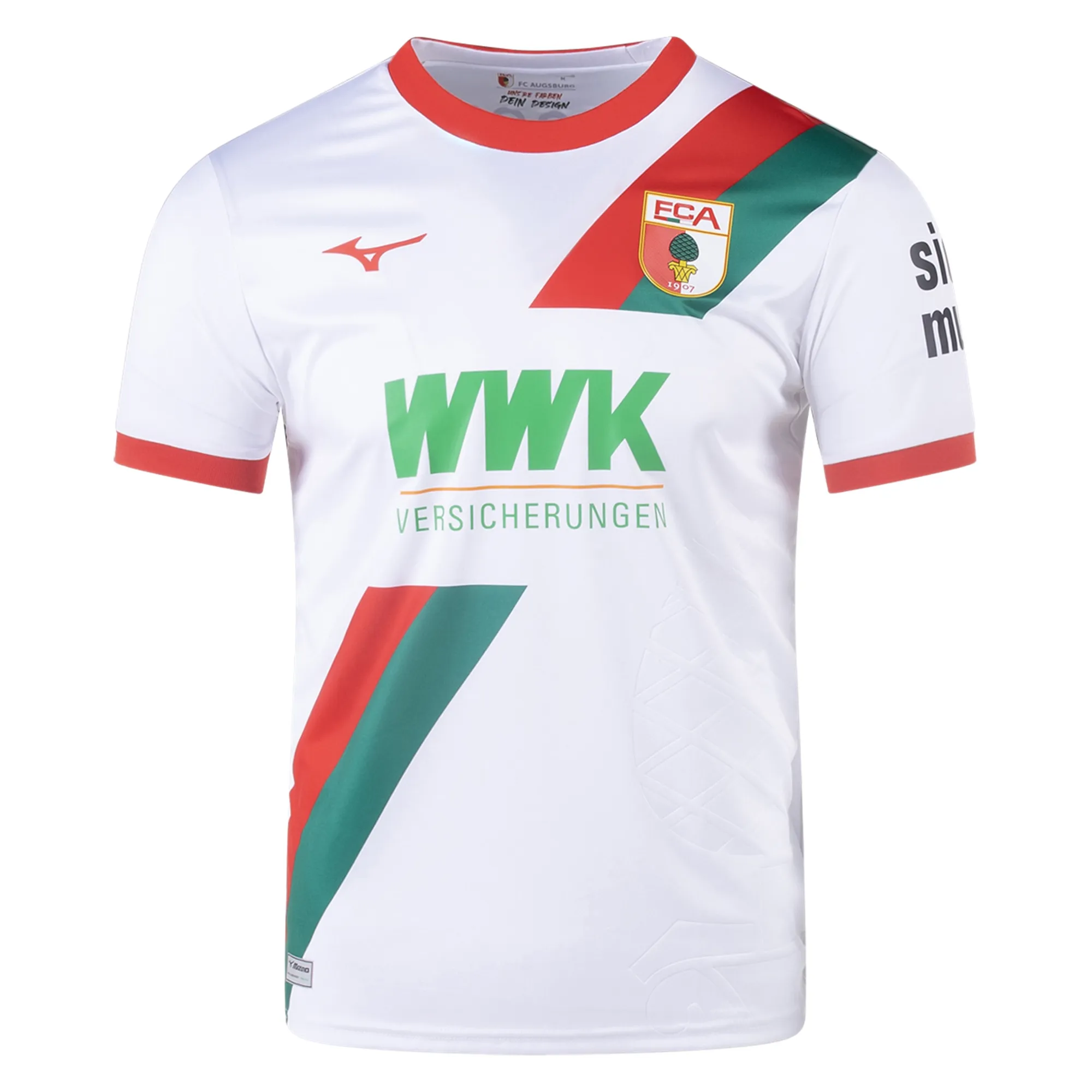 augsburghome Augsburg 2025/26 Home Jersey by Mizuno - Image 1