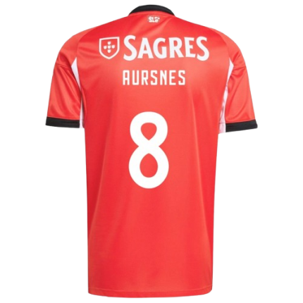 Fredrik Aursnes Benfica 2025/26 Home Jersey by Adidas