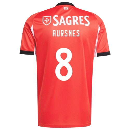 aursnesbenficahomejersey Fredrik Aursnes Benfica 2025/26 Home Jersey by Adidas - Image 1