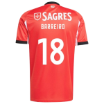 Leandro Barreiro Benfica 2025/26 Home Jersey by Adidas