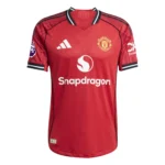 Matheus Cunha Manchester United 25/26 Authentic Home Jersey by adidas, front view with red and black design.