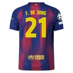 Frenkie de Jong Barcelona 2025/2026 Authentic UCL Home Jersey by Nike