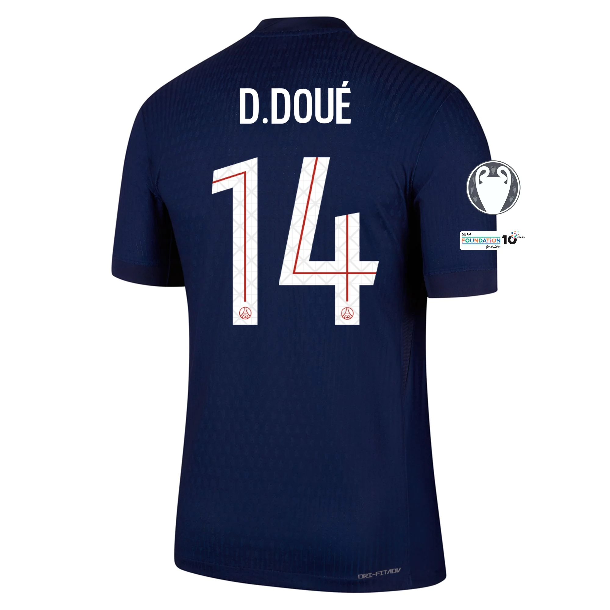 douehomeauthucl Désiré Doué PSG 2025/2026 Authentic UCL Home Jersey by Nike - Image 1