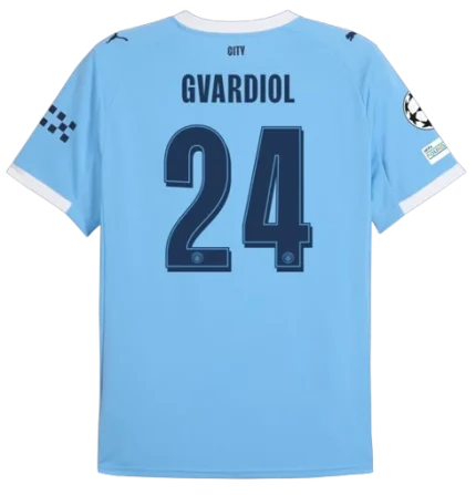 Josko Gvardiol Manchester City 2025/26 UCL Home Jersey by Puma