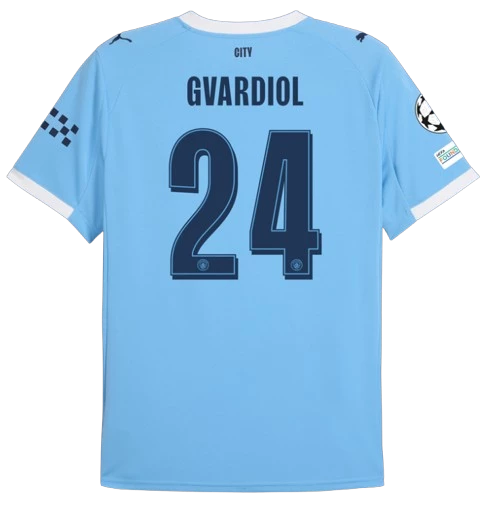 gvardioluclhomejersey Josko Gvardiol Manchester City 2025/26 UCL Home Jersey by Puma - Image 1