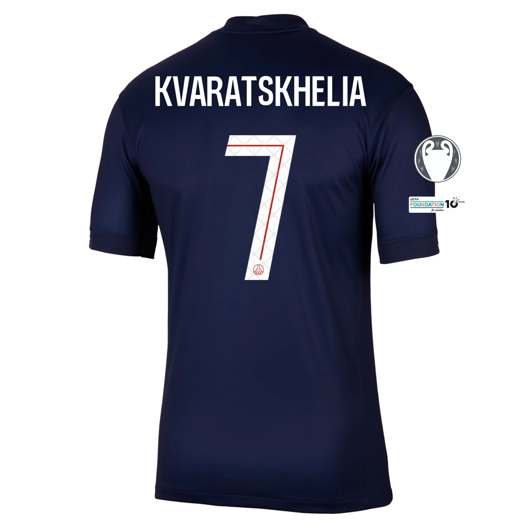 kvartatskheliahomeucl Khvicha Kvaratskhelia PSG 2025/2026 UCL Home Jersey by Nike - Image 1