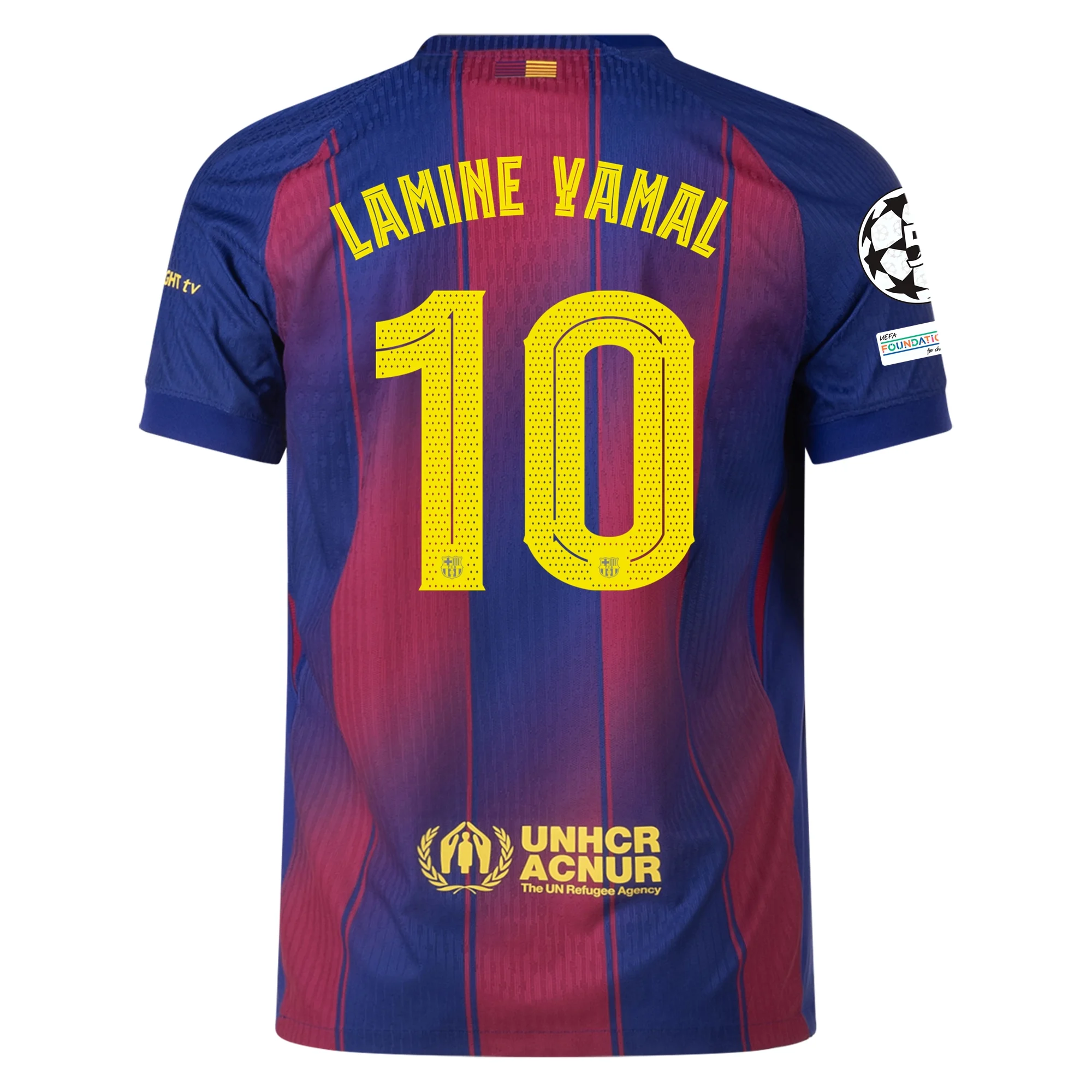 lamineyamalhomeauthucl Lamine Yamal Barcelona 2025/2026 Authentic UCL Home Jersey by Nike - Image 1