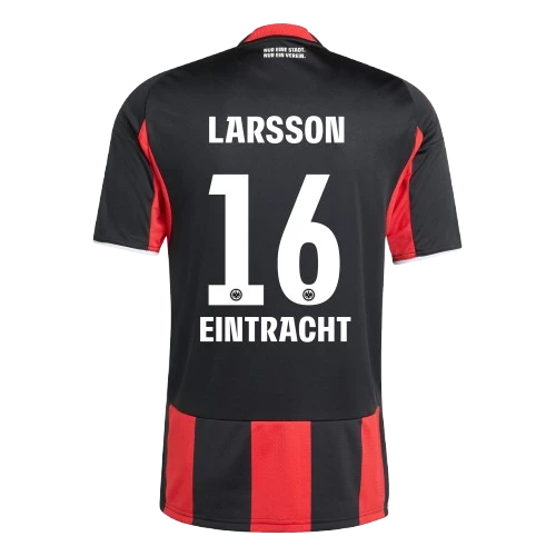 larssoneintrachtfrankfurthomejersey Hugo Larsson Eintracht Frankfurt 2025/26 Home Jersey by Adidas - Image 1