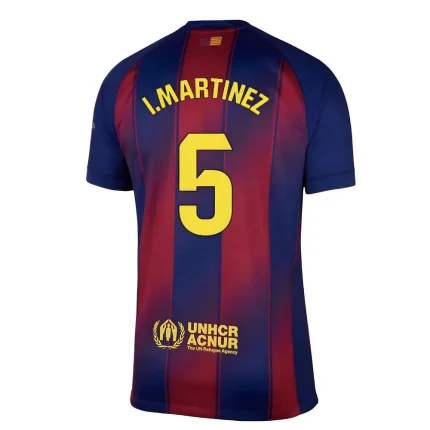 Back of Iñigo Martínez Barcelona 2025/26 Nike home jersey showing name and number.