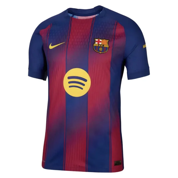 Front of Iñigo Martínez Barcelona 2025/26 Nike authentic home jersey with club crest and Spotify sponsor logo.