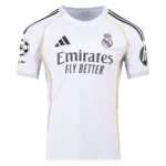 Franco Mastantuono Real Madrid 2025/26 Home Jersey by adidas, front view showing classic white design with Real Madrid crest and adidas logo.