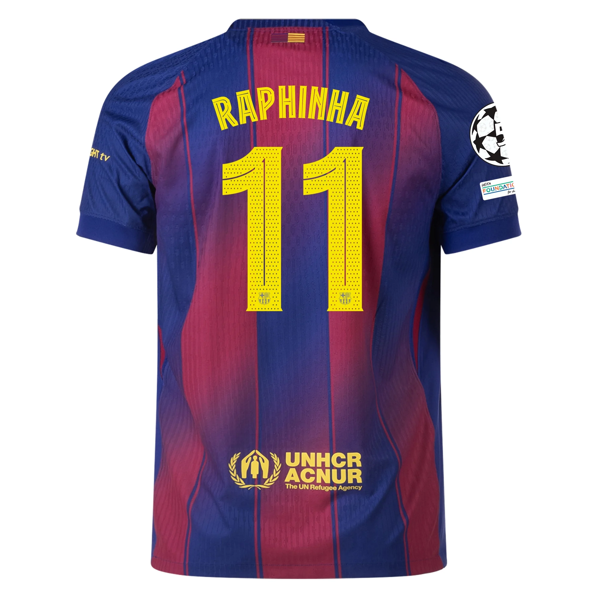 raphinhahomeauthucl Raphinha Barcelona 2025/2026 Authentic UCL Home Jersey by Nike - Image 1