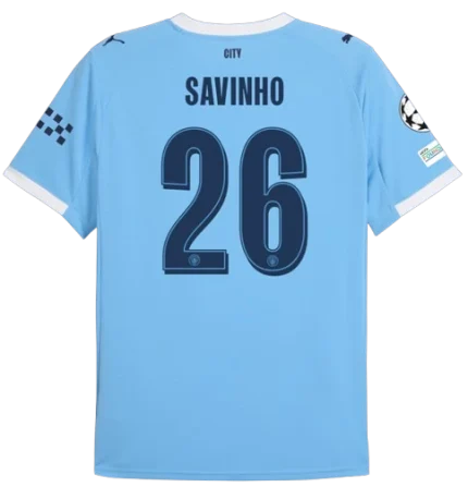 Savinho Manchester City 2025/26 UCL Home Jersey by Puma