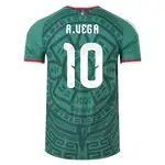 Alexis Vega Mexico 2026/27 Authentic Home jersey, back view, with number 10.