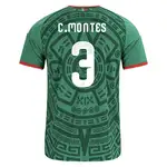 César Montes Mexico 2026/27 Home Jersey, back view with number 3.