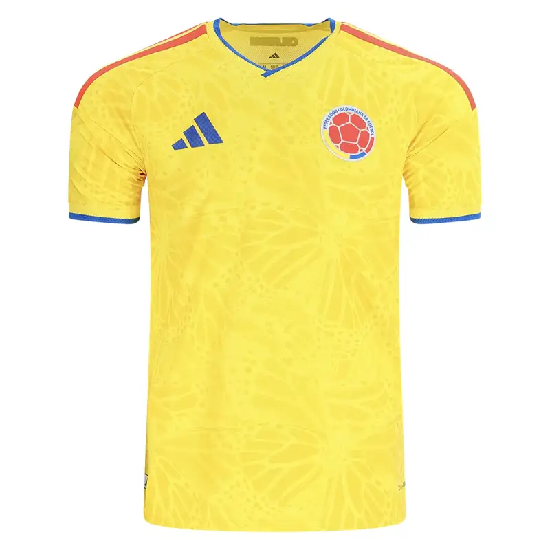 Yellow Colombia national football team jersey.