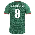 Carlos Rodríguez Mexico 2026/27 Home Jersey, back view with number 8.