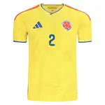 Yellow Colombia soccer jersey with number 2.