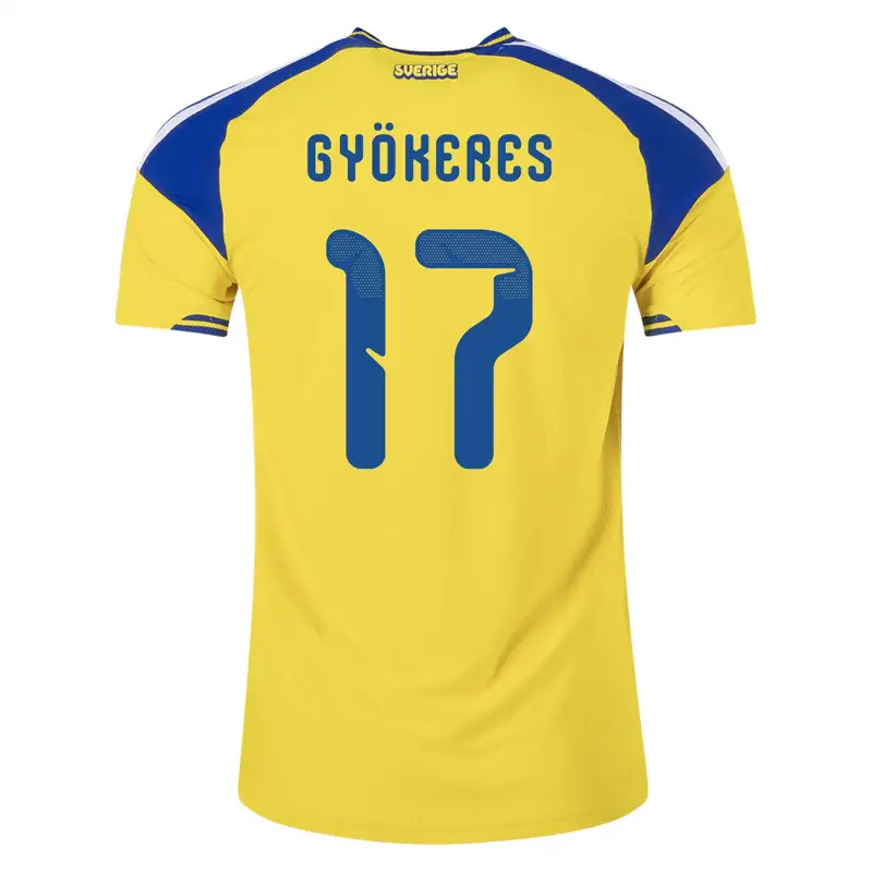 Viktor Gyökeres Sweden 2026/27 authentic jersey, number 17.