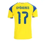 Viktor Gyökeres Sweden 2026/27 Home Jersey, back view, with name and number 17.