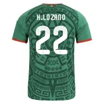 Hirving Lozano Mexico 2026/27 Home Jersey, back view with number 22.