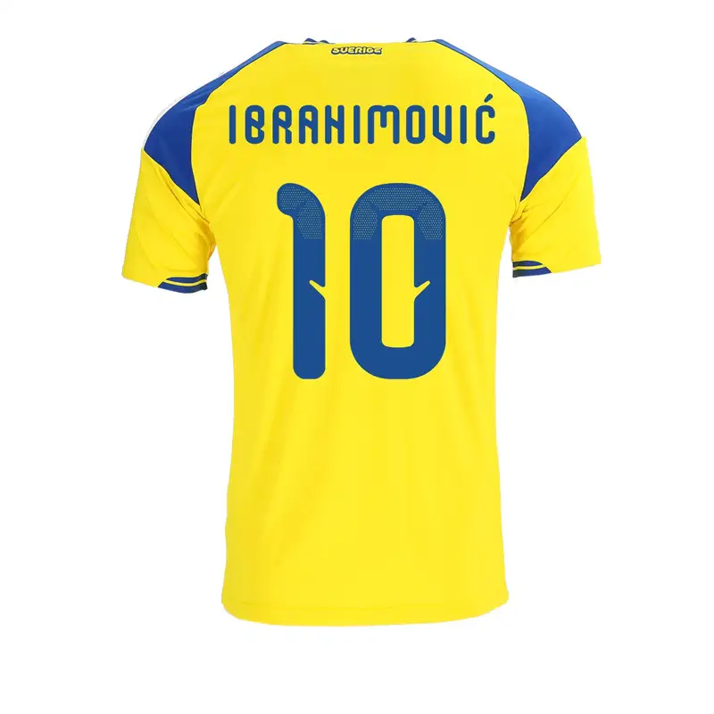 Zlatan Ibrahimović Sweden 2026/27 Home Jersey, back view.