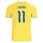 Colombia soccer jersey with name J. Arias and number 11.